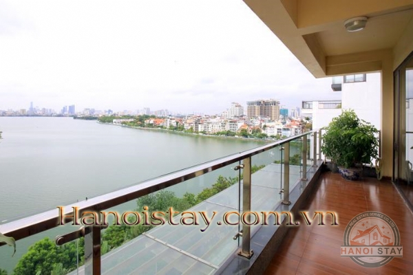 Lakefront Three bedroom Apartment Rental in Xuan Dieu st, Tay Ho, *Perfect Sunset 22