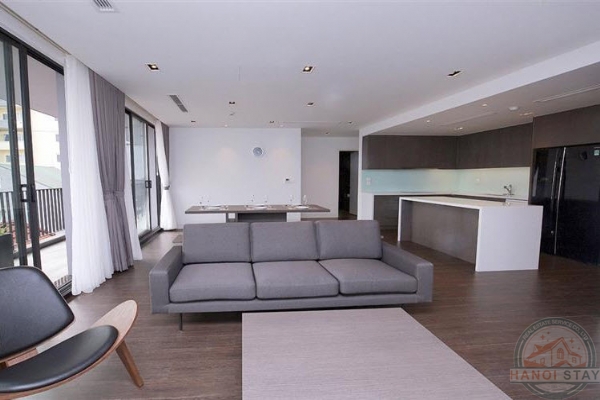 Lakeview and Sunny Balcony 03 BR Apartment for rent in To Ngoc Van str, Tay ho, Sophisticated Design 1
