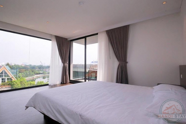 Lakeview and Sunny Balcony 03 BR Apartment for rent in To Ngoc Van str, Tay ho, Sophisticated Design 14