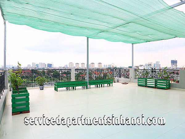 Lakeview Serviced Apartment Rental in Au Co street, Tay ho, Very Nice Terrace 13