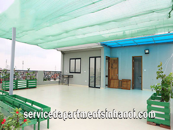 Lakeview Serviced Apartment Rental in Au Co street, Tay ho, Very Nice Terrace 14