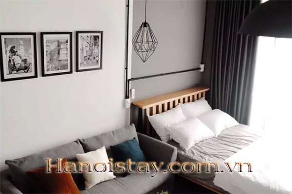 Lakeview Studio Apartment Rental in Truc Bach Area, Ba Dinh, Lovely Balcony 2