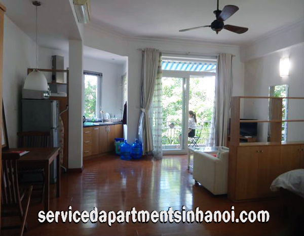 Lakeview Studio Type Apartment Rental in Truc Bach str, Ba Dinh, Lovely Balcony 2