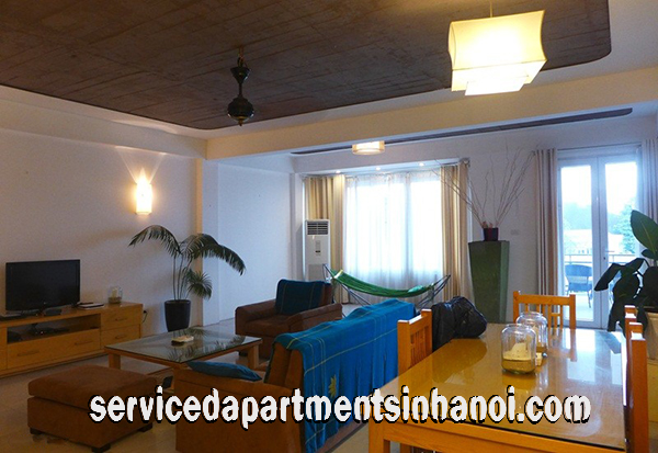 Lakeview Two Bedroom Apartment for rent in Tay Ho, Hanoi, Lovely Balcony 3
