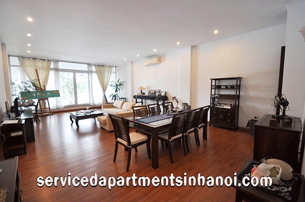 Lakeview two bedroom apartment rental in Truc Bach, Spacious living room. 2