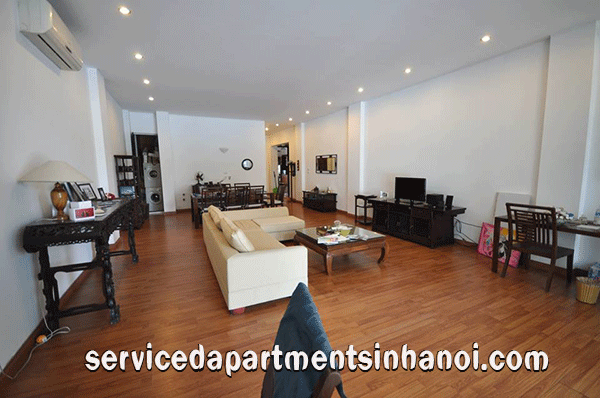 Lakeview two bedroom apartment rental in Truc Bach, Spacious living room. 3