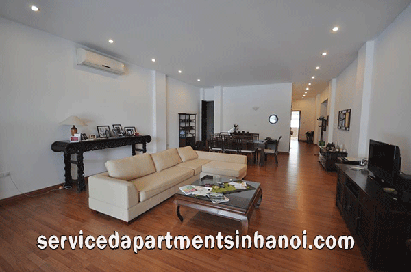 Lakeview two bedroom apartment rental in Truc Bach, Spacious living room. 4