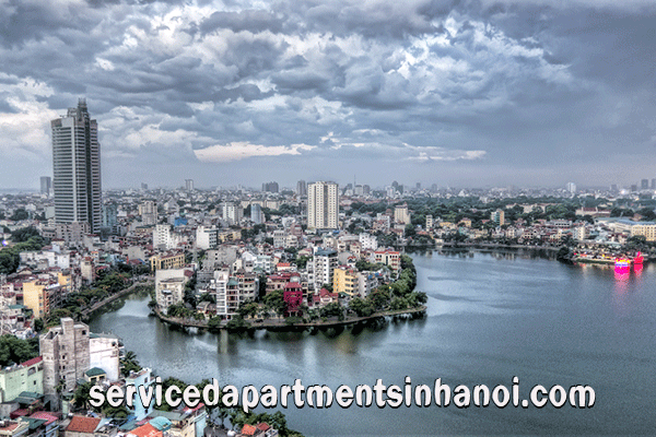 Lakeview two bedroom apartment rental in Truc Bach, Spacious living room. 1