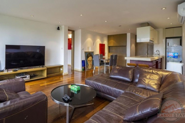 *Large balcony, sunny living space with open view Tay Ho Apartment for rent* 13