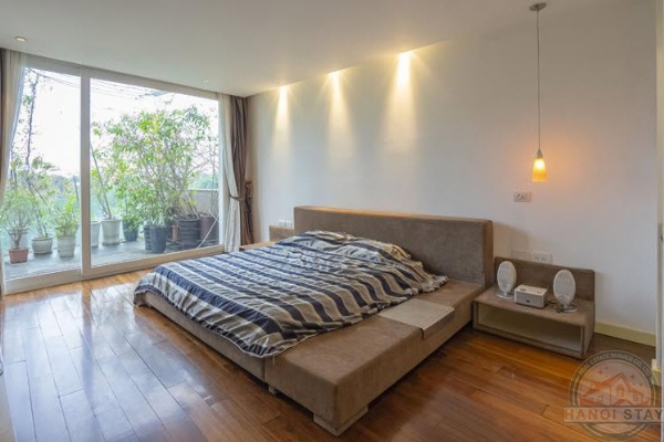 *Large balcony, sunny living space with open view Tay Ho Apartment for rent* 7