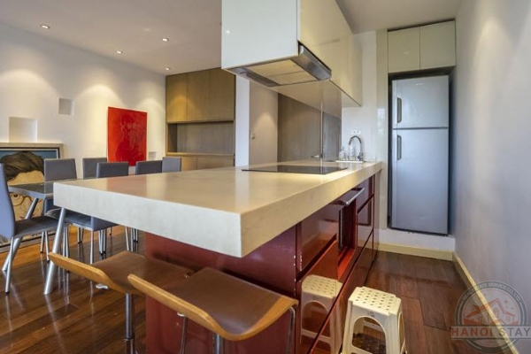 *Large balcony, sunny living space with open view Tay Ho Apartment for rent* 8