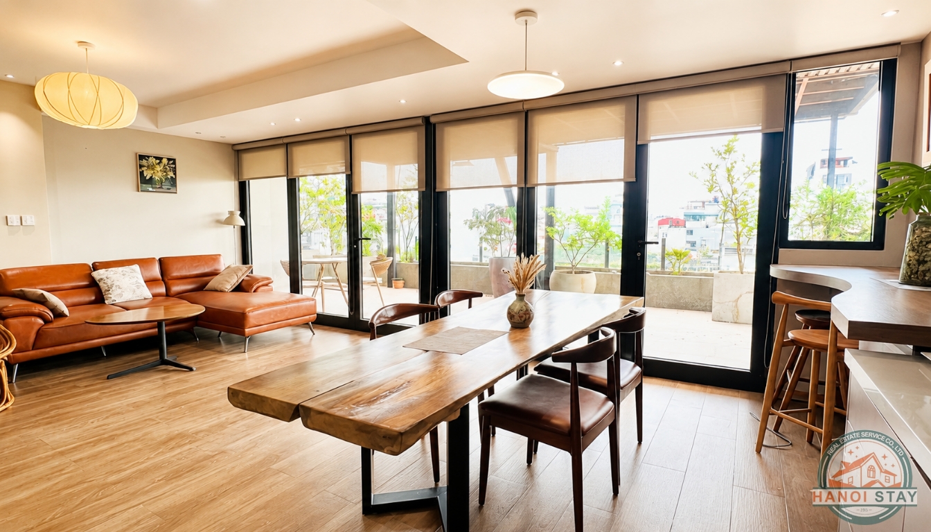 LUXURY 2BR APARTMENT FOR RENT IN TAY HO, NEAR CIPUTRA AREA, HUGE BALCONY 11