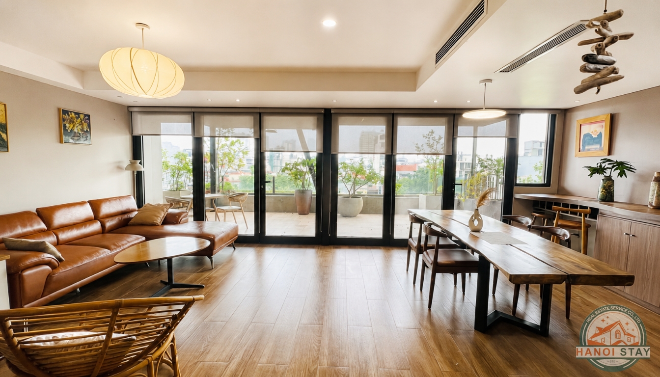 LUXURY 2BR APARTMENT FOR RENT IN TAY HO, NEAR CIPUTRA AREA, HUGE BALCONY 6