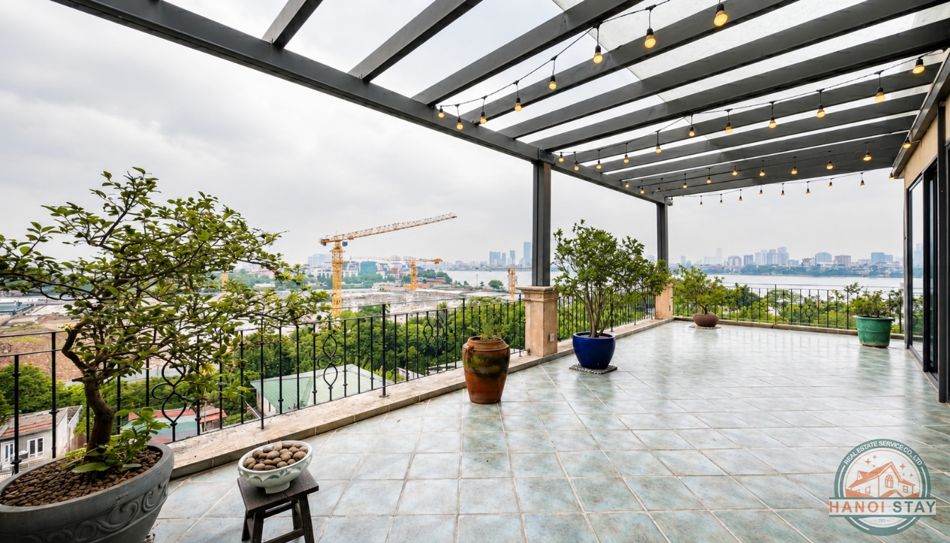 LUXURY DUPLEX APARTMENT FOR RENT IN QUANG KHANH, TAY HO WITH STUNNING LAKE VIEW 3