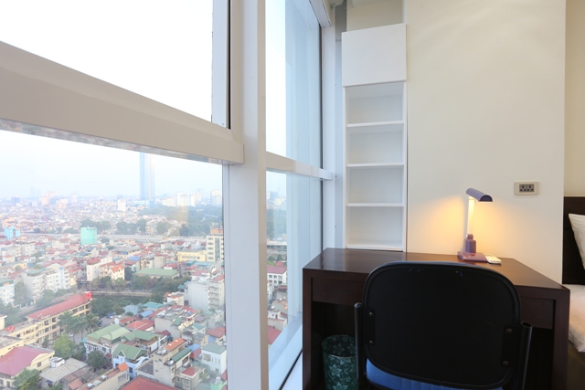 Luxury serviced apartment for rent in Cau Giay street, full service, wooden floor 4