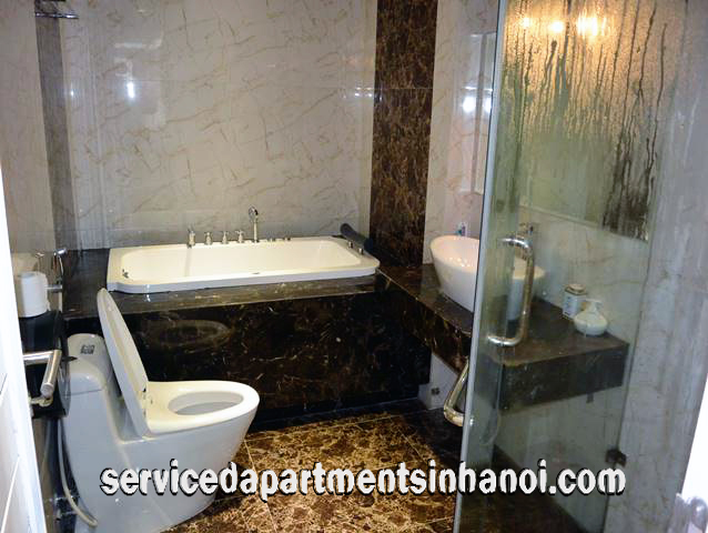 Luxury two bedroom apartment rental in Truc Bach Area, Lovely balcony, Beautiful terrace 11