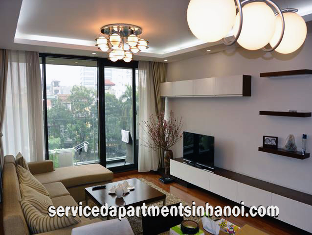 Luxury two bedroom apartment rental in Truc Bach Area, Lovely balcony, Beautiful terrace 2