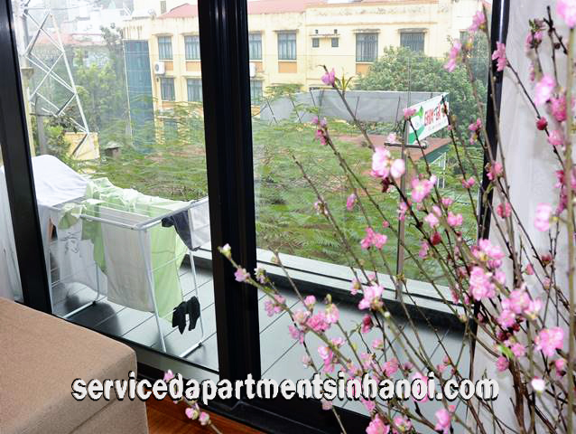 Luxury two bedroom apartment rental in Truc Bach Area, Lovely balcony, Beautiful terrace 3