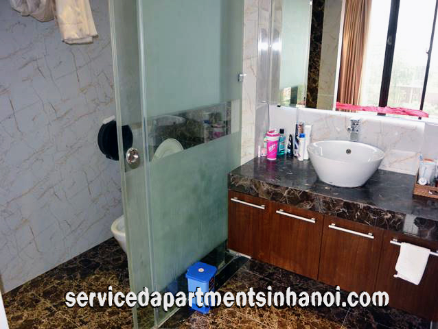Luxury two bedroom apartment rental in Truc Bach Area, Lovely balcony, Beautiful terrace 7