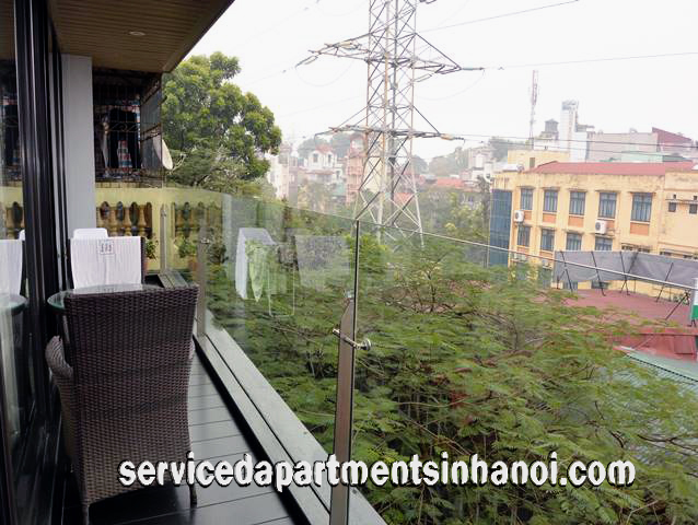 Luxury two bedroom apartment rental in Truc Bach Area, Lovely balcony, Beautiful terrace 8