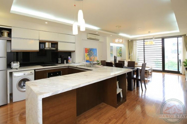 Modern 02 Bedroom Apartment Rental in Truc Bach Area, Ba Dinh, Pleasure-Loving Terrace 9
