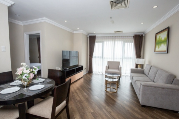Modern Comfort: High-Floor 2-Bedroom Apartment with Pool & Gym in Truc Bach Area, Ba Dinh