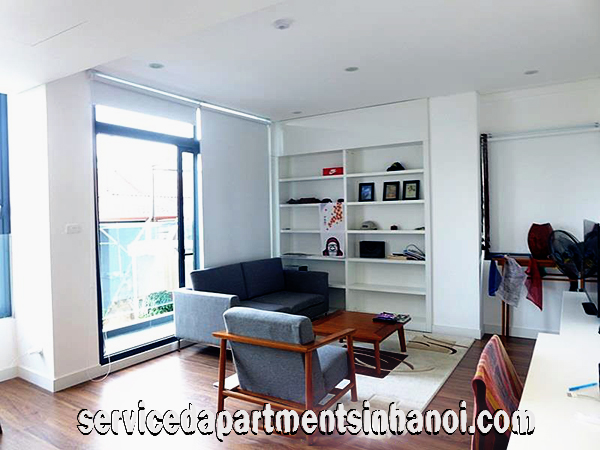 Modern One Bedroom Apartment for Rent in Dong Da, Big Balcony 1