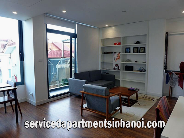 Modern One Bedroom Apartment for Rent in Dong Da, Big Balcony 2
