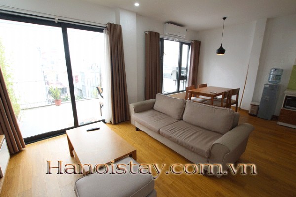 Modern One Bedroom Apartment Rental in Tay Ho Area, Close to Thang Loi Hotel, Lovely Balcony 4