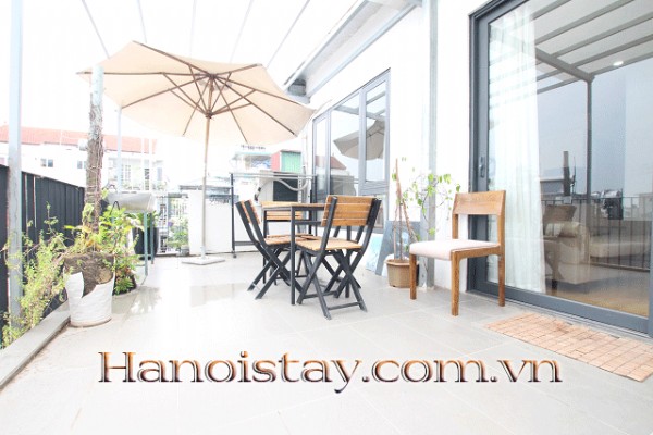 Modern One Bedroom Apartment Rental in Tay Ho Area, Close to Thang Loi Hotel, Lovely Balcony 9