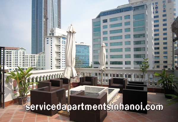 Modern rental serviced apartment in Kim Ma, Nice terrace 8