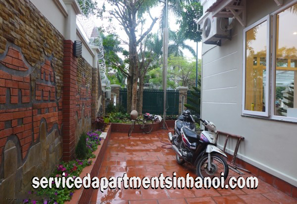Modern Style Four bedroom Villa for rent in Tay Ho, Ha Noi, Garage for Car, Direct Car Access 1
