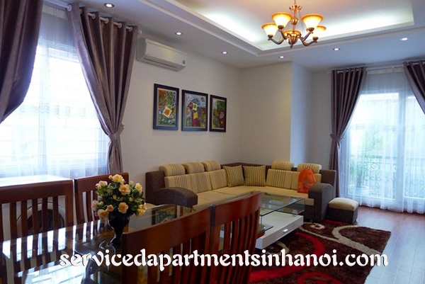 Modern style serviced apartment for rent in Lang Ha 4