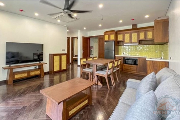 Modern Tranquility: 2 BR Apartment for Rent with Balcony on Dang Thai Mai Street, Tay Ho 2