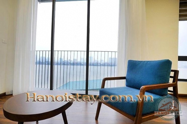 Modern Two bedroom apartment rental in Tay Ho, face to West lake with Balcony 12