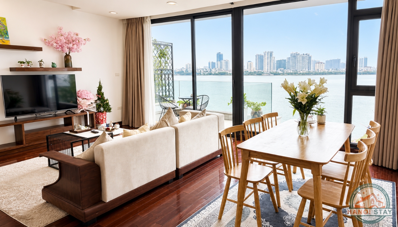 New Lake View 2-Bedroom Apartment for Rent in Quang Khanh, Tay Ho – Favourable Price 2