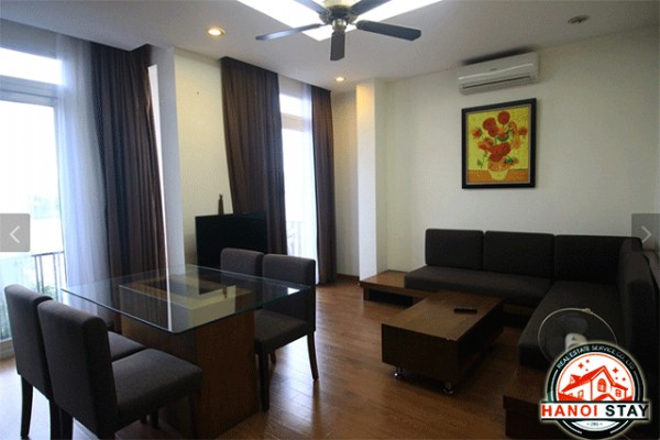 Newly renovated serviced apartment for rent in To Ngoc Van, Lake view, two beds 2