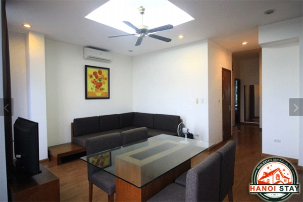 Newly renovated serviced apartment for rent in To Ngoc Van, Lake view, two beds 3