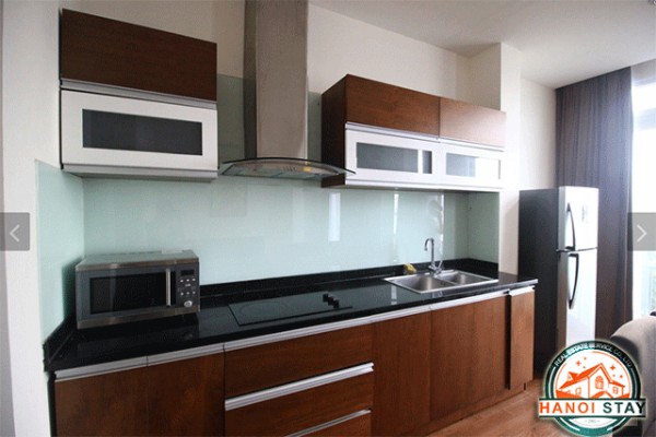 Newly renovated serviced apartment for rent in To Ngoc Van, Lake view, two beds 4