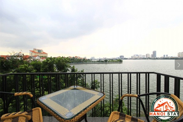 Newly renovated serviced apartment for rent in To Ngoc Van, Lake view, two beds 6