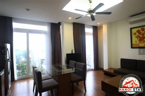 Newly renovated serviced apartment for rent in To Ngoc Van, Lake view, two beds 1