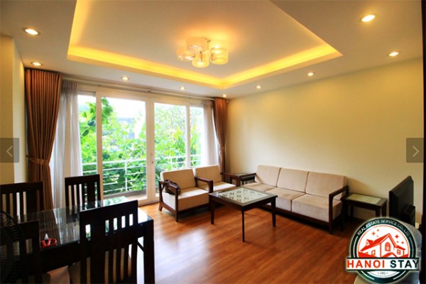 Nicely decorated serviced apartment rental in Cau Giay, Lovely balcony 1
