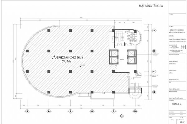 Office for rent at Parkson Tower, Thai Ha street, Dong Da district 10