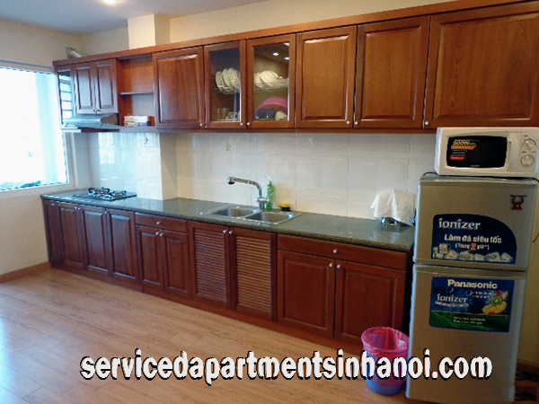 One Bedroom Serviced Apartment Rental in Doi Can str, Ba Dinh, Big Kitchen 2