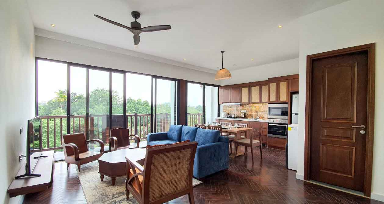 Open View Two Bedroom Serviced Apartment For Rent in Xom Chua Area, Tay Ho, Modern Amenities 2