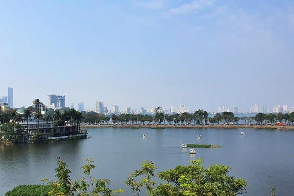 Panorama Lake View Two Bedroom Apartment Rental in Truc Bach Area, Ba Dinh