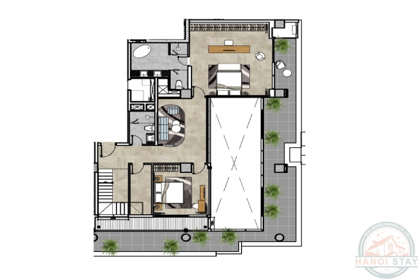 PENTHOUSE FOR RENT | 3 BEDROOMS | 411 SQM | LAKE VIEW | HANOI 1