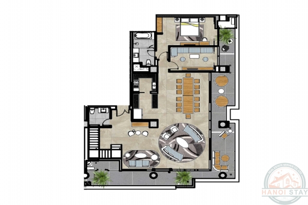 PENTHOUSE FOR RENT | 3 BEDROOMS | 411 SQM | LAKE VIEW | HANOI 2