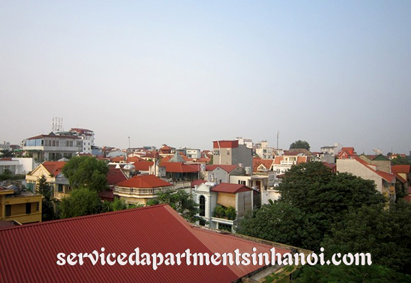 Serviced apartment for rent in Tay Ho street, one bedroom, wooden floor 2
