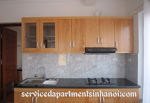 Serviced apartment for rent in Tay Ho street, one bedroom, wooden floor 5